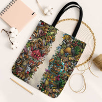 Hawaii And Japan Tote Bag Tiki With Oni Mask - Wonder Print Shop