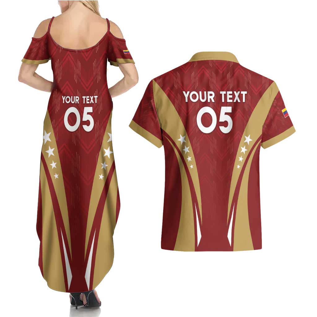 Custom Venezuela Football Couples Matching Summer Maxi Dress and Hawaiian Shirt Go Champions