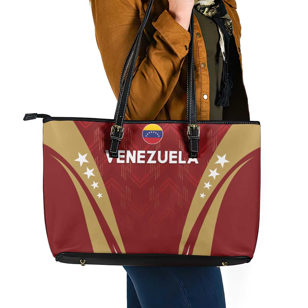 Venezuela Football Leather Tote Bag Go Champions