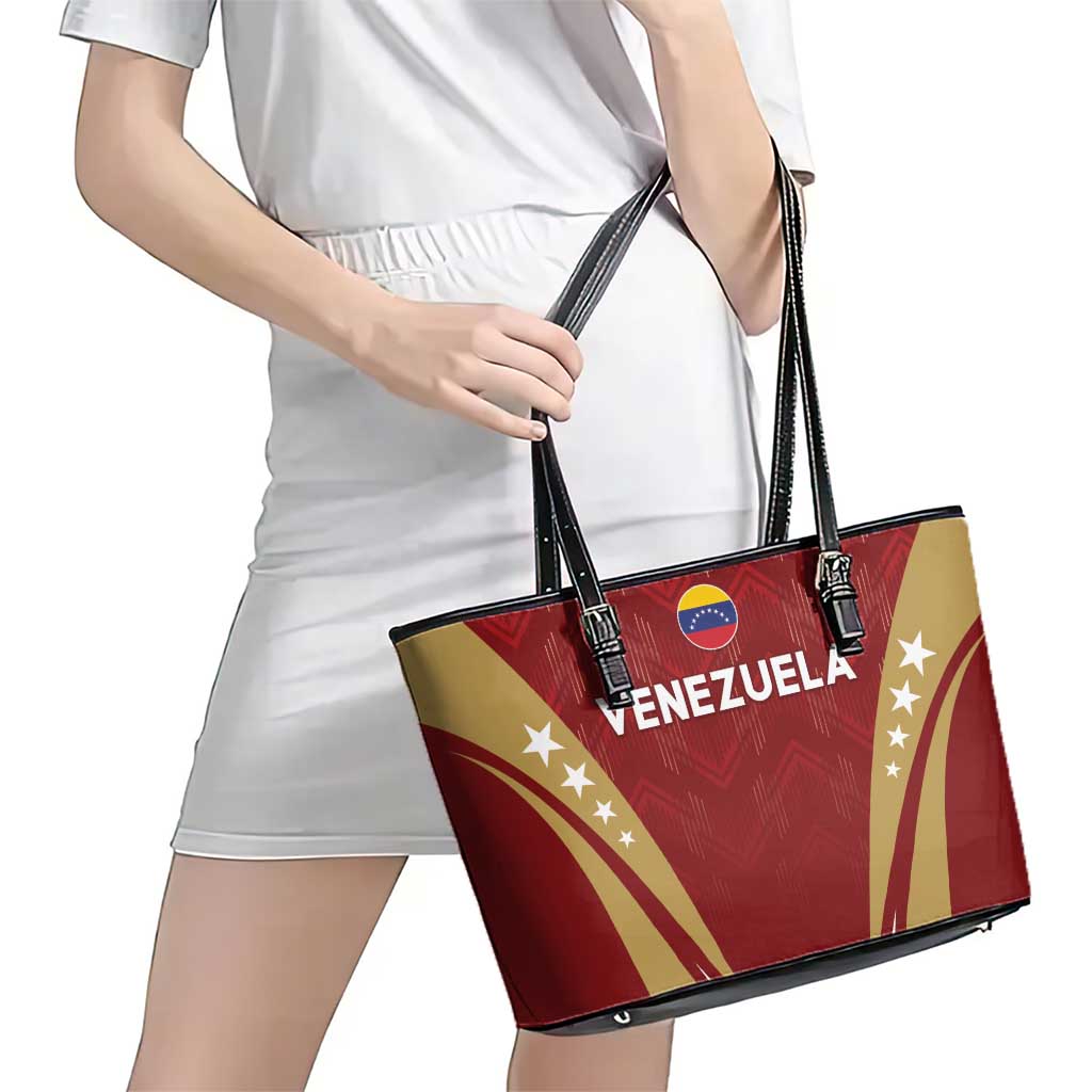 Venezuela Football Leather Tote Bag Go Champions