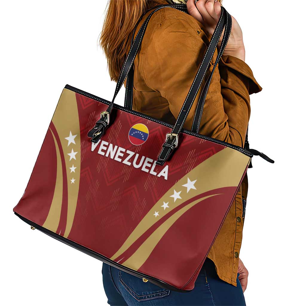 Venezuela Football Leather Tote Bag Go Champions