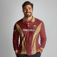Custom Venezuela Football Long Sleeve Polo Shirt Go Champions