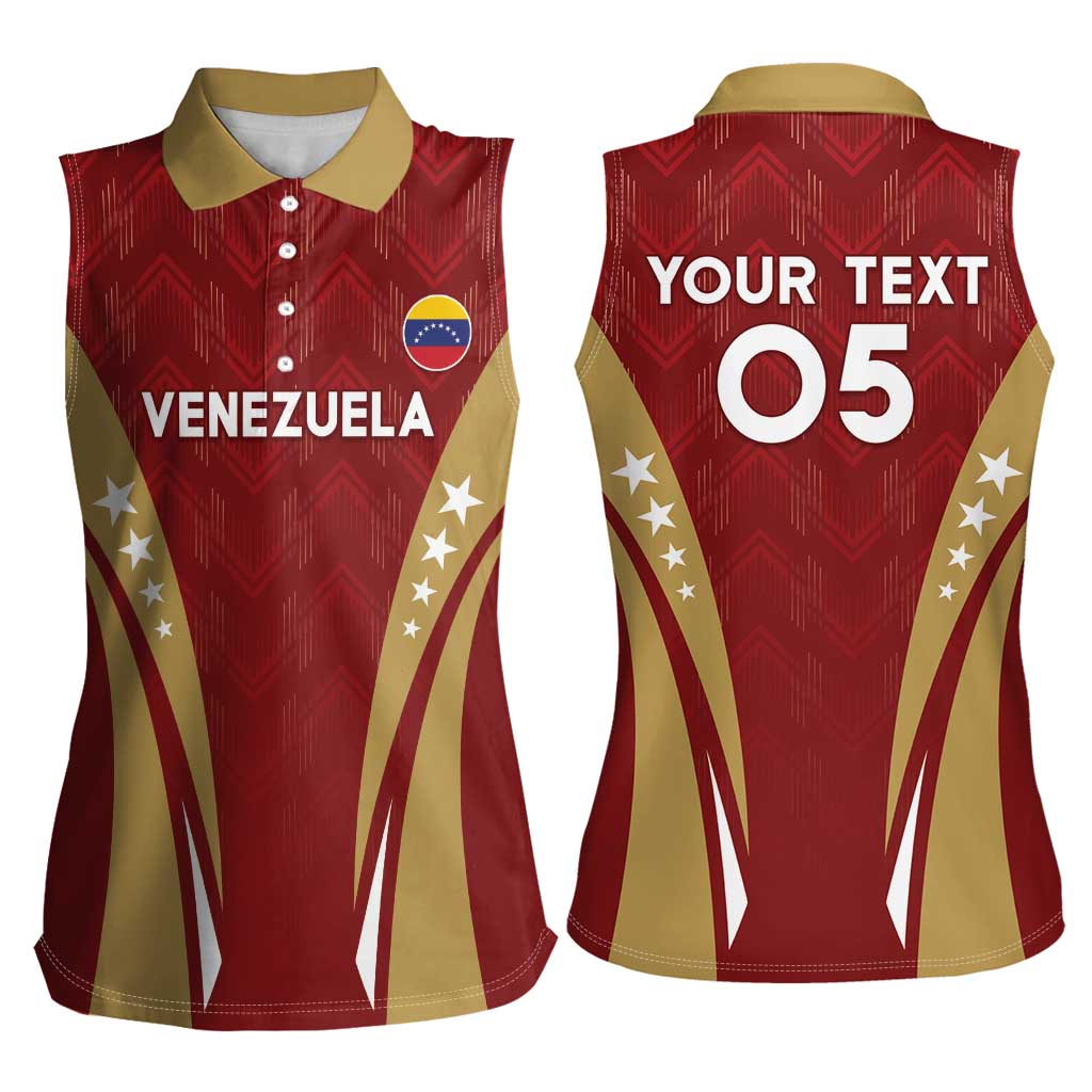 Custom Venezuela Football Women Sleeveless Polo Shirt Go Champions