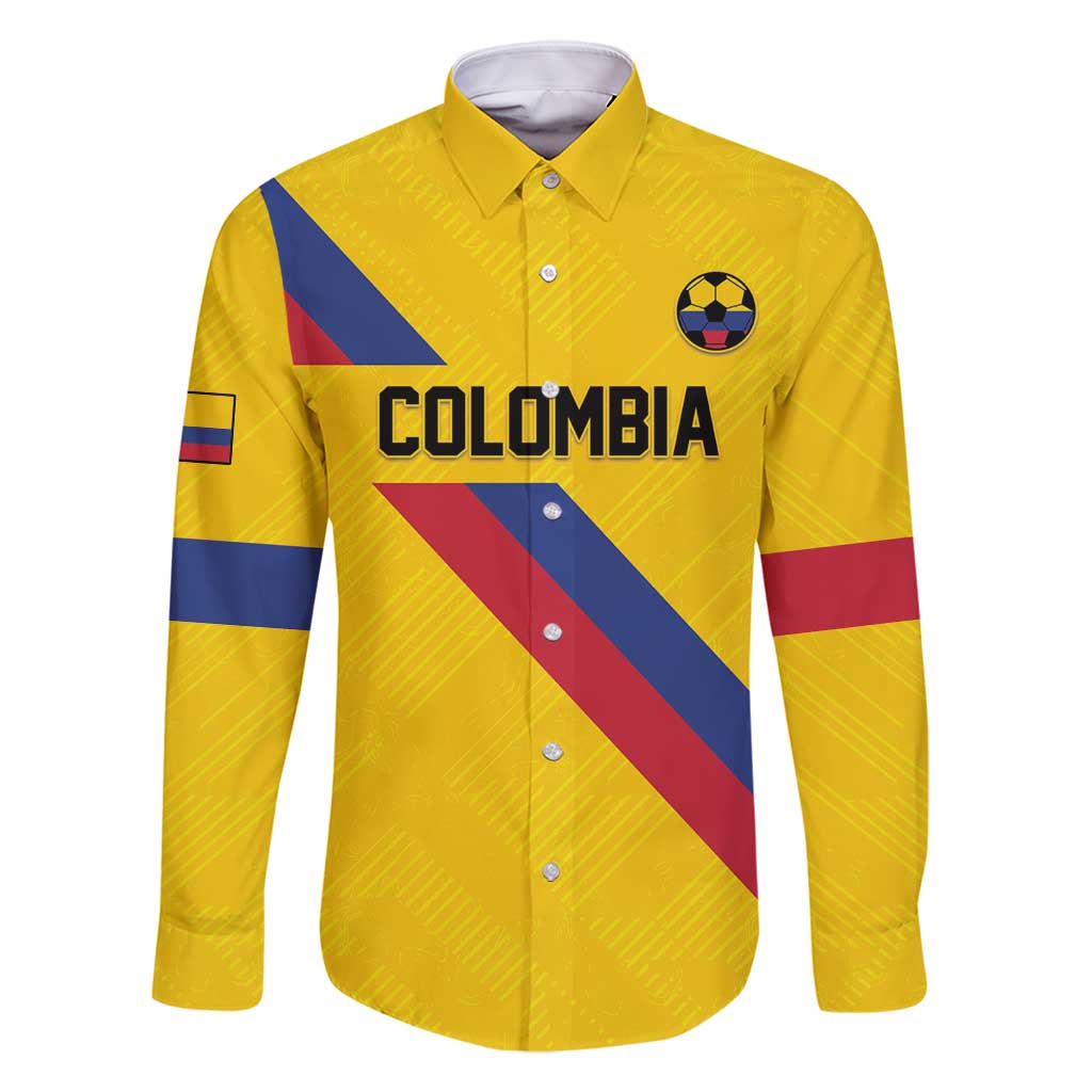 Custom Colombia Football Family Matching Summer Maxi Dress and Hawaiian Shirt Vamos La Tricolor Retro Style