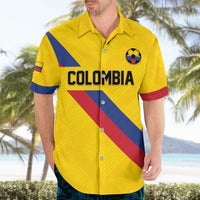 Custom Colombia Football Hawaiian Shirt Vamos La Tricolor Retro Style