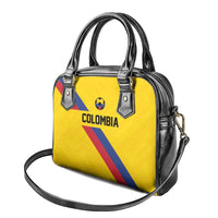 Colombia Football Shoulder Handbag Vamos La Tricolor Retro Style
