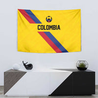 Colombia Football Tapestry Vamos La Tricolor Retro Style