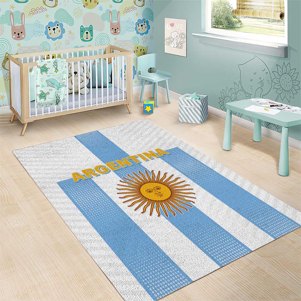 Argentina Football Area Rug Albiceleste Unique Style