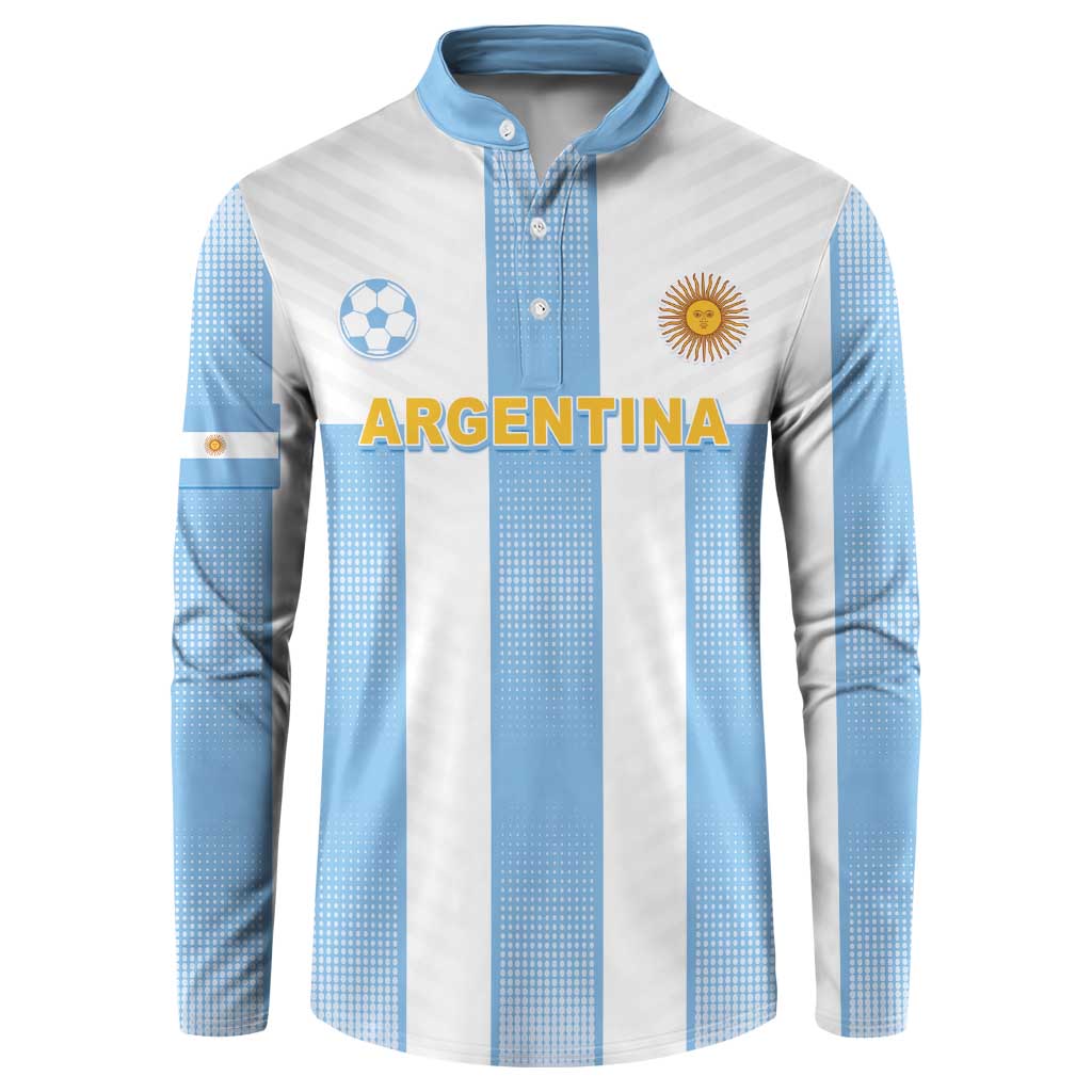 Custom Argentina Football Button Sweatshirt Albiceleste Unique Style