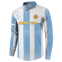 Custom Argentina Football Button Sweatshirt Albiceleste Unique Style
