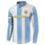 Custom Argentina Football Button Sweatshirt Albiceleste Unique Style