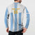 Custom Argentina Football Button Sweatshirt Albiceleste Unique Style
