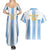 Custom Argentina Football Couples Matching Summer Maxi Dress and Hawaiian Shirt Albiceleste Unique Style