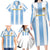 Custom Argentina Football Family Matching Long Sleeve Bodycon Dress and Hawaiian Shirt Albiceleste Unique Style
