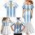 Custom Argentina Football Family Matching Mermaid Dress and Hawaiian Shirt Albiceleste Unique Style