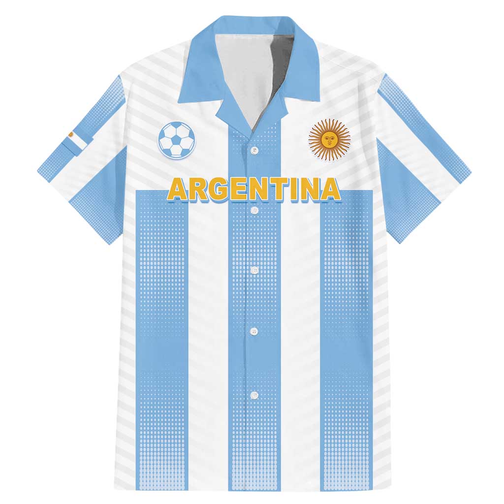 Custom Argentina Football Family Matching Mermaid Dress and Hawaiian Shirt Albiceleste Unique Style