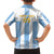 Custom Argentina Football Family Matching Off The Shoulder Long Sleeve Dress and Hawaiian Shirt Albiceleste Unique Style