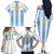 Custom Argentina Football Family Matching Off The Shoulder Long Sleeve Dress and Hawaiian Shirt Albiceleste Unique Style