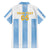 Custom Argentina Football Family Matching Off The Shoulder Long Sleeve Dress and Hawaiian Shirt Albiceleste Unique Style