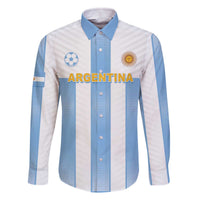 Custom Argentina Football Family Matching Off The Shoulder Long Sleeve Dress and Hawaiian Shirt Albiceleste Unique Style