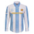 Custom Argentina Football Family Matching Off The Shoulder Long Sleeve Dress and Hawaiian Shirt Albiceleste Unique Style
