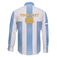 Custom Argentina Football Family Matching Off The Shoulder Long Sleeve Dress and Hawaiian Shirt Albiceleste Unique Style
