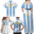 Custom Argentina Football Family Matching Off Shoulder Maxi Dress and Hawaiian Shirt Albiceleste Unique Style