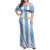 Custom Argentina Football Family Matching Off Shoulder Maxi Dress and Hawaiian Shirt Albiceleste Unique Style
