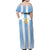 Custom Argentina Football Family Matching Off Shoulder Maxi Dress and Hawaiian Shirt Albiceleste Unique Style