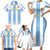 Custom Argentina Football Family Matching Short Sleeve Bodycon Dress and Hawaiian Shirt Albiceleste Unique Style