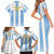 Custom Argentina Football Family Matching Short Sleeve Bodycon Dress and Hawaiian Shirt Albiceleste Unique Style