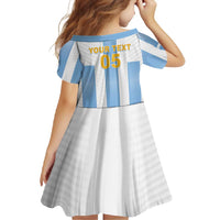 Custom Argentina Football Family Matching Summer Maxi Dress and Hawaiian Shirt Albiceleste Unique Style