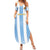 Custom Argentina Football Family Matching Summer Maxi Dress and Hawaiian Shirt Albiceleste Unique Style