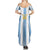 Custom Argentina Football Family Matching Summer Maxi Dress and Hawaiian Shirt Albiceleste Unique Style