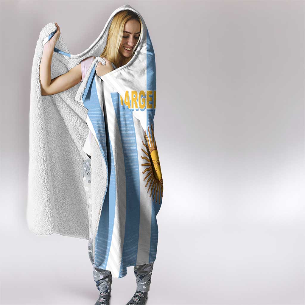 Argentina Football Hooded Blanket Albiceleste Unique Style