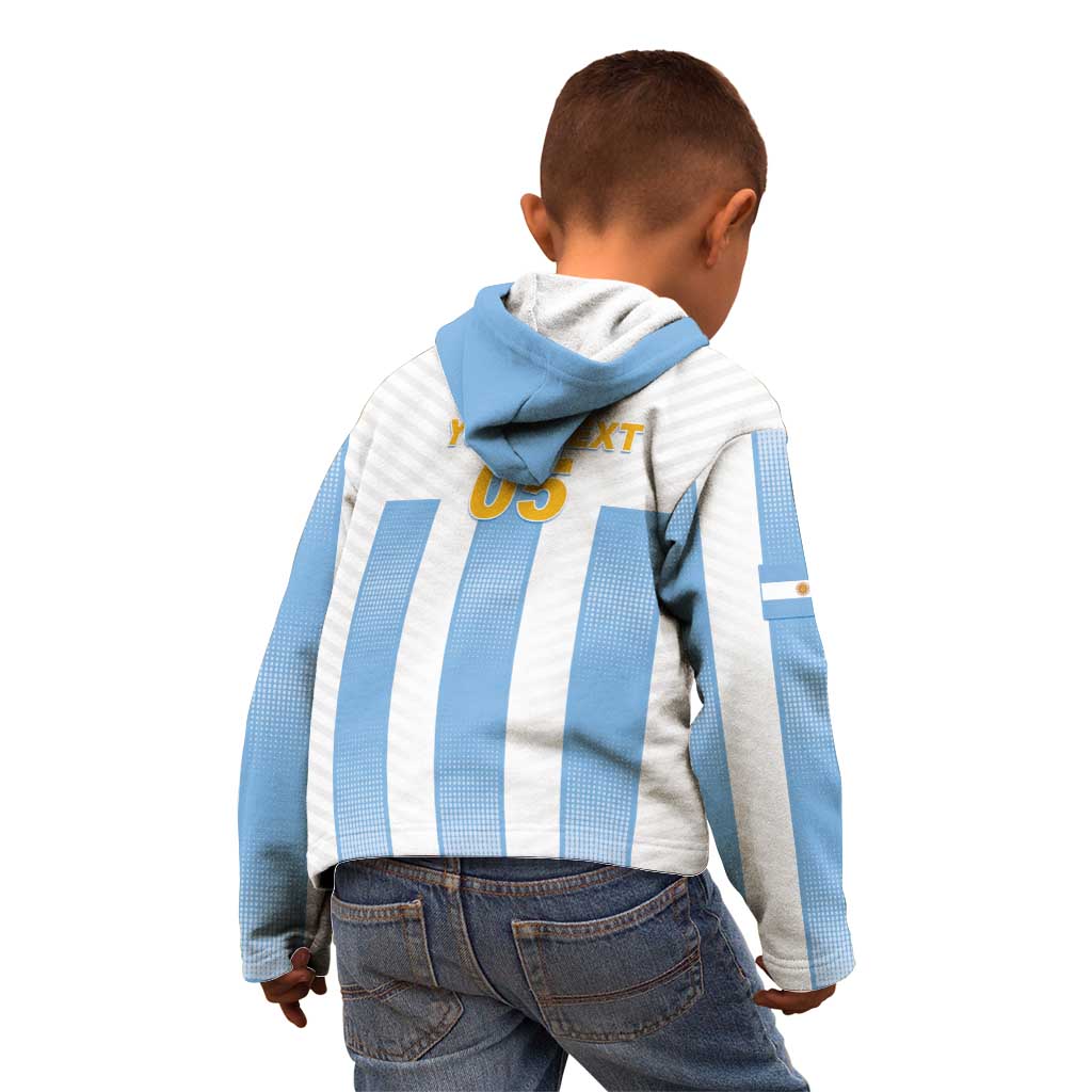 Custom Argentina Football Kid Hoodie Albiceleste Unique Style
