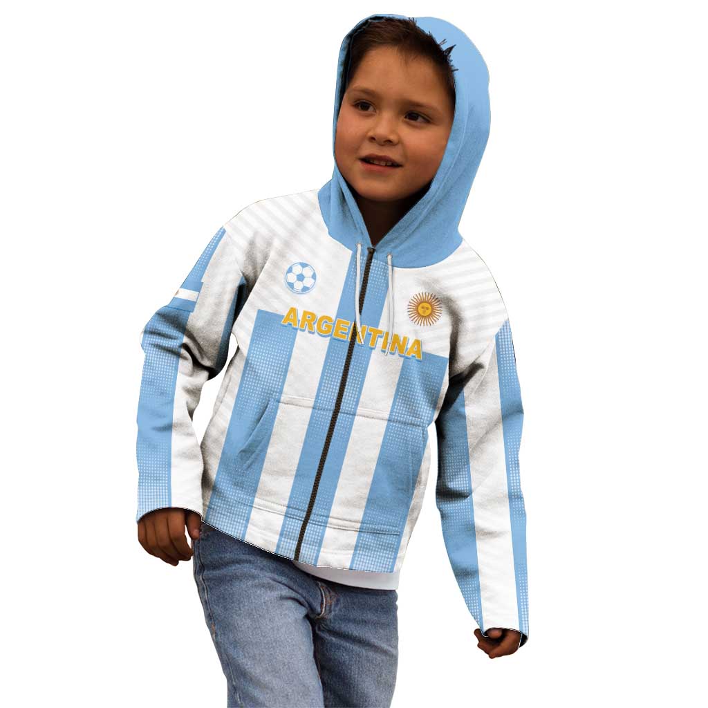 Custom Argentina Football Kid Hoodie Albiceleste Unique Style