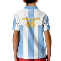 Custom Argentina Football Kid Polo Shirt Albiceleste Unique Style