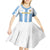 Custom Argentina Football Kid Short Sleeve Dress Albiceleste Unique Style