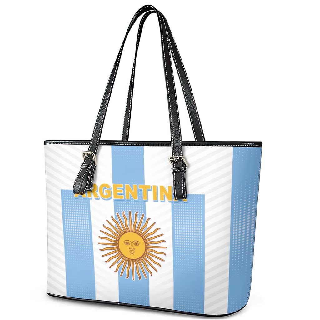 Argentina Football Leather Tote Bag Albiceleste Unique Style