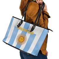 Argentina Football Leather Tote Bag Albiceleste Unique Style