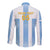 Custom Argentina Football Long Sleeve Button Shirt Albiceleste Unique Style