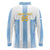 Custom Argentina Football Long Sleeve Polo Shirt Albiceleste Unique Style