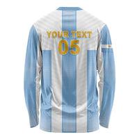 Custom Argentina Football Long Sleeve Shirt Albiceleste Unique Style