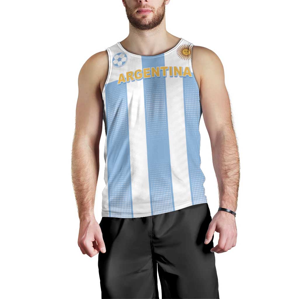 Custom Argentina Football Men Tank Top Albiceleste Unique Style