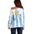 Custom Argentina Football Off Shoulder Sweater Albiceleste Unique Style
