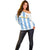Custom Argentina Football Off Shoulder Sweater Albiceleste Unique Style