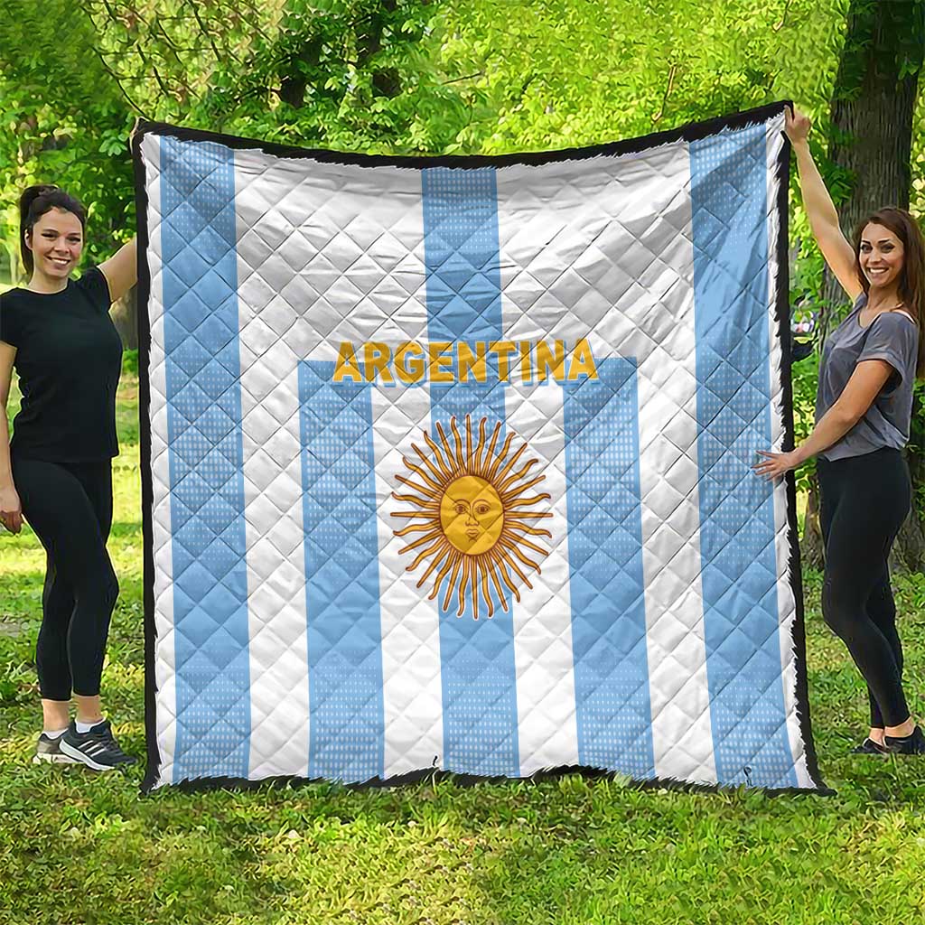 Argentina Football Quilt Albiceleste Unique Style