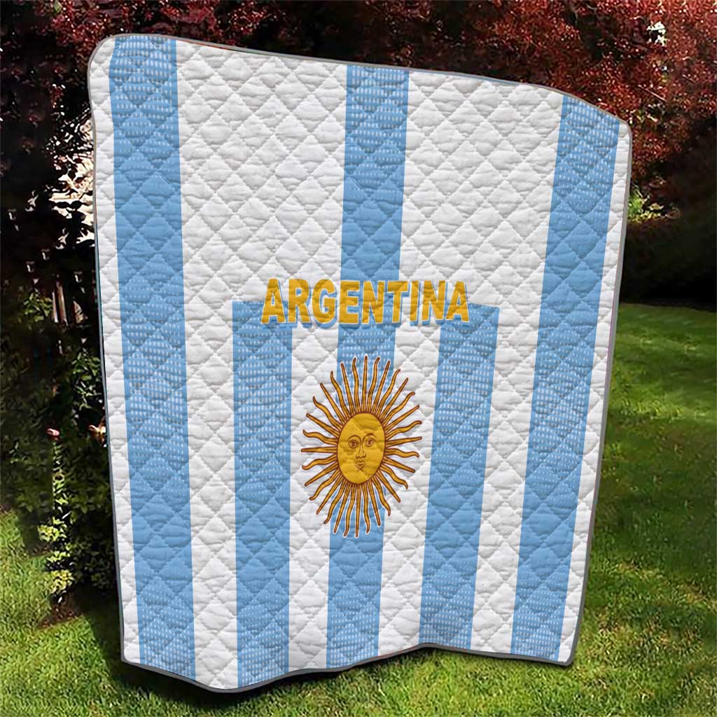 Argentina Football Quilt Albiceleste Unique Style