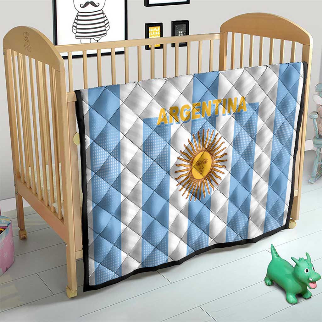 Argentina Football Quilt Albiceleste Unique Style